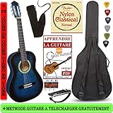 Pack Guitare Classique 1/2 Pour Enfant (6-9ans) Avec 6 Accessoires (bleu)
