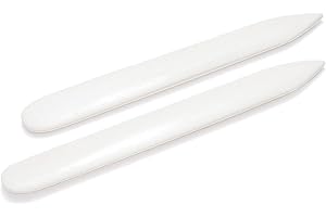 hf hajo - fix Magnet- | Klebe- | Schneideprodukte Falzbein aus Knochen, 15cm, 2 Stück – zum Falten von Papier oder Karton, Lederverarbeitung, Falzen