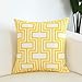Produktbild Voll Bestickte Kissen Sofa Büro Nickerchen Taille Kissen Nordic Handtuch Bestickte Baumwolle Leinwand Einfache Wind Kissen Gelb 45X45Cm