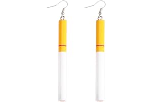 ABOOFAN 1 Pair Creative Cigarette Shape Earrings Unique Stud Earrings Funny Jewelry Dangler Carnival Decor Party Props