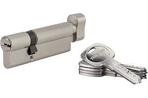 Cilindro europeo per serratura a pomolo Tiger 6, 60Bx30mm, nichel, antisfilamento, antitrapano, 5 chiavi - THIRARD