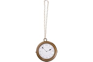 Hemobllo Retro Gold Clock Necklace for Halloween Parties and Cosplay Elegant Costume Accessory for Adults Unique Festive Gatherings and Decorations