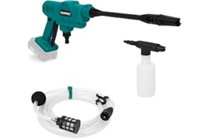 VONROC Hidrolimpiadora compacta sin cable - 20V - 24bar - 198 l/h - Incl. manguera de aspiración de 5m, botella de detergente y boquilla pulverizadora ajustable - Excl. batería y cargador rápido