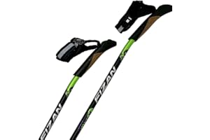 WALX Speed Impulse Nordic Walking Poles – Lightweight & Adjustable with 15° Angled Part Cork Handles and Removable Straps – Designed for Comfort, Performance & Speed (Pair)