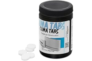 ErrecHome Clima Tabs, Tablettes pour Traitement du bac de récupération des condensats, préviennent la Formation d'algues, mucilage, limon, Mauvaises odeurs dans Le climatiseur, 40 tablettes de 8g.