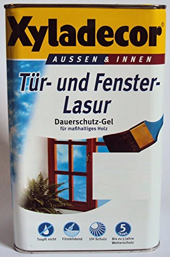 750 ml Xyladecor Holz-Gel Spezial Holzschutzlasur mit UV-Schutz , Kastanie / für Holz im Aussenbereich / Ideal für Türen , Zäune , Fenster , Möbel , Holzhäuser u.v.m