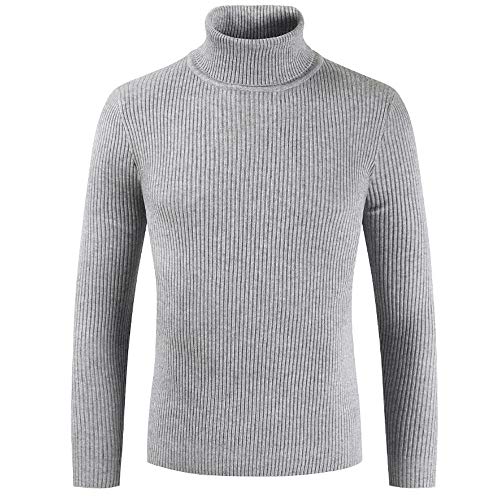 SEWORLD Men Autumn Winter Turtleneck Long Sleeve Slim Pullover Sweater Shirt Blouse Top