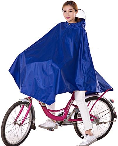 Women's Cycling Rain Cape Poncho by Hiveseen, Waterproof Windproof and Lightweight, Hooded with Transparent Brim, Fast Dry, One Size Fits Most, for Ladies Girls Bike Bicycle Riding