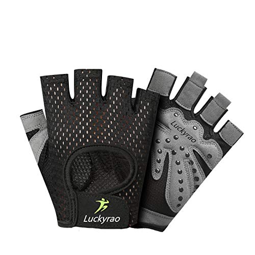 Luckyrao Sports de Plein air Gants Tactiques Gants d'entraînement de l'armée Gants sans Doigts Alpinisme Moto Gants de Travail Hors Route (Noir) (XL)