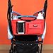 Damero Pram Buggy Buddy Stroller Organiser Storage Bag with Shoulder Strap, Great for Bike or Car Seat Organiser, Red