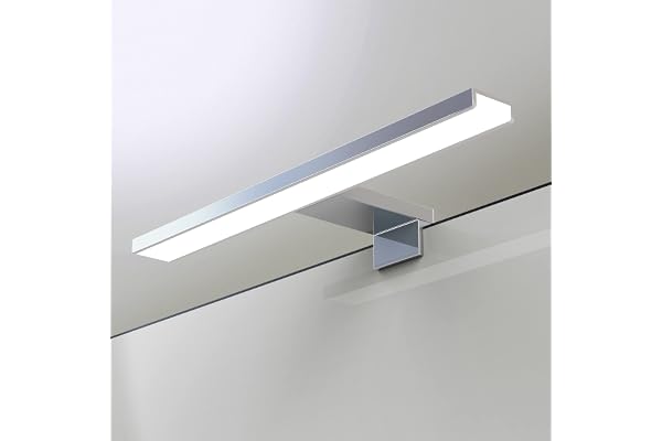 YIQAN lampe miroir de salle de bain 30cm LED 7W 490 lumen 230 volt 4000K full aluminium 3in1 étanche IP44