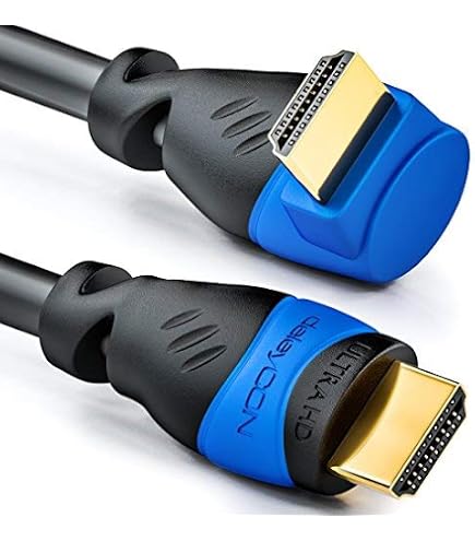Goobay HDMI Winkeladapter 90°, Vergoldet – Für 8K @ 60 Hz, 4K @ 120 Hz, 48 Gbit/s