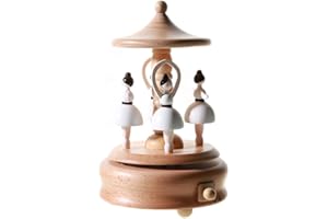 Chonor Scenari Innovativo Carillon di Legno, Premium Creativo Mano Manovella Artigianato in Legno Scatola di Musica - Balletto Rotante - Migliore Regalo e Decorazioni Idea per Il Compleanno, Natale