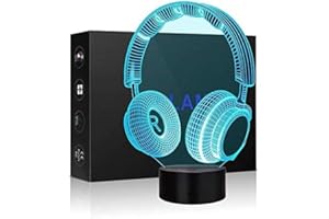 yiyicas Optische Illusions-Lampen, 7 Modelle, optische Touch-Steuerung, LED, Illusion, Nachtlicht, mit Ladekabel für Heimdekoration, Kinder, Star Wars Lüfter (Fußball)