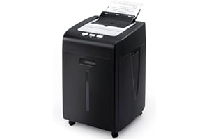 Destructeur De Documents Automatique 200 Feuilles iOCHOW: Déchiqueteuse à Coupe Micro De 60 Minutes, Niveau De Sécurité Élevé P5, Déchiqueteuse pour Papiers/Cartes De Crédit/CD avec Bac 35L