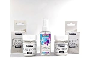 Zita´s Creative Glasätzungspaste 2x50ml im Set mit Alkoholspray. Glass Etching Paste, Ätzpaste, Frosteffekt