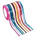 Produktbild Feelava Satinband Schleifenband 12 Rolle 22.8m x 6mm Breite Assortiert Feste Farben Seidenbänder Stoffband Satin Ribbon Geschenkband Weihnachtsband Dekoband für Geschenkverpackung