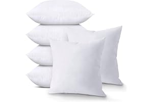 Viste tu hogar, Pack 6 Relleno de Cojín 50x50cm Fibra de Poliéster con Cremallera Invisible Suavidad y Soporte Óptimos Ideal para Todas Las Estaciones, Fabricado en España