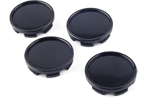 beler 4pcs 58mm/53mm Black ABS Car Wheel Center Hub Cap Decorative Cover C5060K58