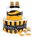 Tiger Stripes Jungle safari Unisex Baby Shower Nappy Cake Hamper Gift - FAST & FREE DELIVERY!