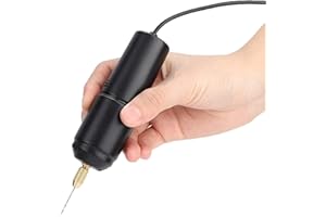 LANTRO JS Mini Trapano a Mano, Elettronica Fai da Te Attrezzi Portatile, DC 5V USB Trapano Manuale con Punte 3Pezzi Utensili Rotanti Artigianali, Resina per Legno Foratura Plastica Carta