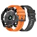 Produktbild NotoCity Silikon Uhrenarmband Kompatibel mit Garmin Fenix 5X/5X Plus/Fenix 3/Fenix 3 HR Easy Fit 26mm Armband Unisex (Schwarz+Orange)