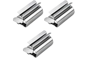 EBKCQ Presse Tube Dentifrice, 3 Pcs Toothpaste Squeezer, Rolling Toothpaste Squeezer, Presse Dentifrice Anti Gaspillage, Porte Siège Dentifrice Inoxydable, Distributeur de Dentifrice Presse