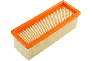 MCHNIC Filtro a pieghe piatto per Kärcher 2501, 2501 TE, 2601 plus, 2701, 2701TE, 2801, 2801 plus, 3001, SE 2001, SE 3001, SE 5100, SE 6100, ricambio per 6.414-498.0