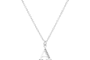 Kraven S925 Silver Initial Necklace Charm Choker, Dainty Cubic Zirconia Letter Dainty Necklaces Jewelry Birthday Gifts for Women Girls