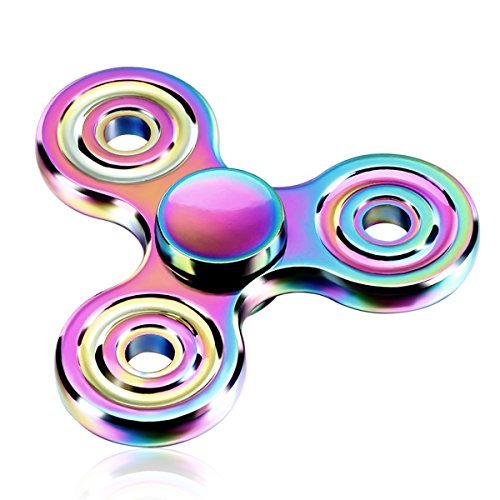 Tri zappeln Hand Spinner Spielzeug, Stress Reducer Ultra Durable High Speed Keramik Kugellager zappeln Finger Spielzeug können weiterhin Drehen für 1–3 Minuten – Perfekt für hinzufügen/ADHD/Angst/Autismus und Stress Relief Erwachsene Kinder, Büro Schreibtisch Gadget (rot)