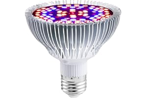 ALQFFHL Lampe de Croissance LED à Spectre Complet 50W, pour Plantes D'intérieur Légumes et Feurs, E27 Ampoule LED pour Serre Hydroponique, Durable et Haute Efficacité