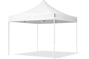 TOOLPORT Tente Pliante 3x3 m sans Bâches de Côté Economy 700N Housse Barnum Chapiteau Pliant Tonnelle Blanc