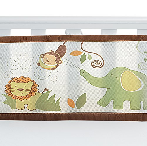 BreathableBaby Two Sided Cot Mesh Liner (Safari Fun)