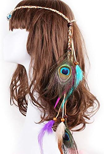 MIGUOR Bohemian Europe and the United States Gypsy Indian feather hair ornaments head with feather hair band