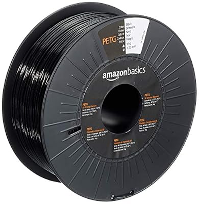 AmazonBasics Filament PETG pour imprimante 3D 1,75 mm Noir Bobine 1 kg