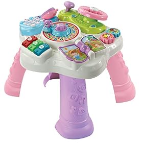 VTech – Ma Table d&rsquo;Activités Bilingue Rose, Table Multi-Jeux Bébé Interactive et Évolutive, Jouet d&rsquo;Activité et de Développement, Éveil Musical, Cadeau Bébé Dès 9 Mois – Contenu en Français et Anglais