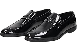 SMOKIES Zapato de Charol para Hombre Nick, Zapatos de Charol, Zapatos de Etiqueta, Zapatos de salón, Zapatos Elegantes, Mocasines de Charol, Nick EU 41 42 43 44 45 46 47