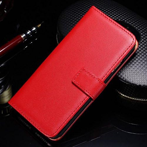 iPhone X Leather Case, iPhone X Book Wallet Case Folio Leather Wallet Case with [Kickstand] [Card Slots] [Magnetic Closure] Flip Book Cover Case for iPhone X RED from Peach®