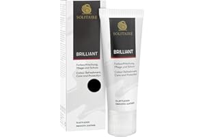 SOLITAIRE Brilliant Ledercreme mit Schwammaufträger, Glattleder Farbauffrischung, intensive Pflege, Lederpflege Schuhe, Taschen, Kleidung, 75 ml