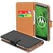 Produktbild TopACE Moto G6 Plus Hülle, Wallet Hülle Moto G6 Plus Case mit Kartenfächer Bookstyle Handytasche Card Slot Leder Schutzhülle für Moto G6 Plus (Schwarz)