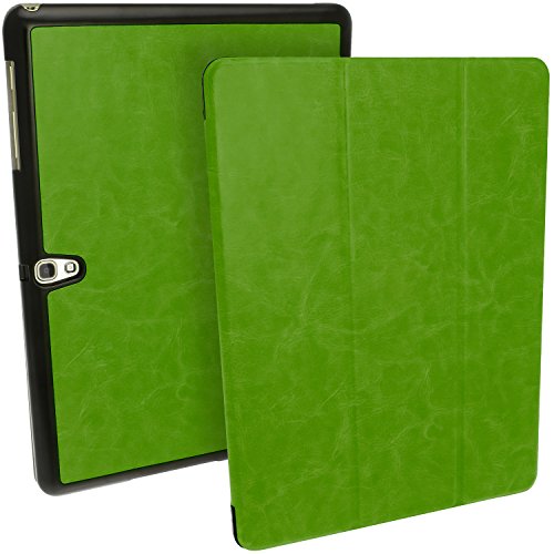 igadgitz Grün PU Ledertasche Hülle Smart Cover für Samsung Galaxy Tab S 10.5″ SM-T800 mit Multi-Winkel Betrachtungs + Auto Sleep/Wake + Displayschutzfolie - 2