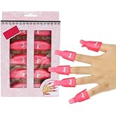 10 Adet Oje Kalıcı Oje &Ccedil;ıkarma Mandalı Pembe