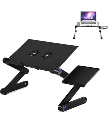 ACT Laptopstandaard Aluminium, Opvouwbaar, Traploos In Hoogte Verstelbaar 3