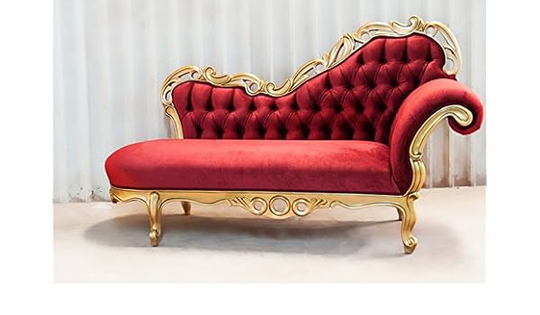Woodkartindia Victorian Chaise Lounge Teak Wood Furniture Sofa