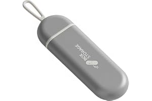 Loomify Pastillero Portátil, Pastillero Pequeño de 3 Compartimentos, Pastillero Diario Portátil Organizador Píldoras, Pastillero de Viaje con Correa de Silicona, 1Pcs (Gris)