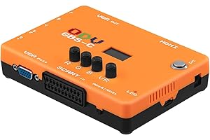 Mcbazel ODV-GBS-C Component YPbPr/VGA/RGBHV/RGBS Scart/Stereo Audio to VGA/HDMI/Stereo Audio Scan Converter for PS1/PS2/PS3/Gamecube/N64 Retro Gaming Console(GBS Control)