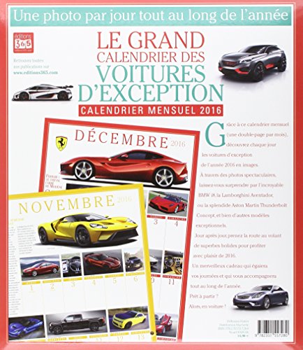 Le grand Calendrier des voitures d'exception 2016