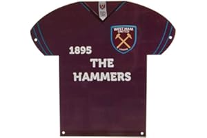 WEST HAM UNITED FC Metallschild in Hemdform.