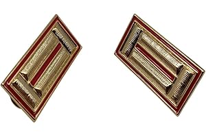 DELFIERO Mostrine metallo per camicia rosso dorato