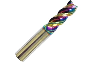 RENNIE TOOL COMPANY Rennie Tools - 10mm x 30mm Flute Solid Carbide Variable Helix DLC Coated Spiral 3 Flute Endmill For Aluminum Copper Brass Non-ferrous Metals And Plastics / 38-42 Degree Variable Helix End Mill